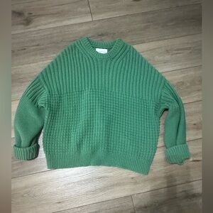 The Knotty Ones 100% Cotton Green Sweater (One Size)